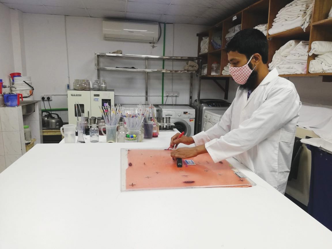 Lab technician at work